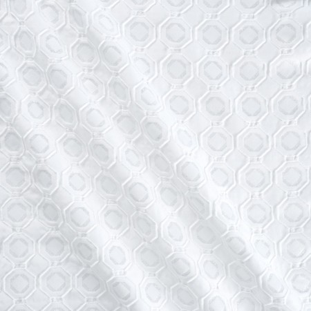 Jacquard geomÉtrico lamÉ blanco